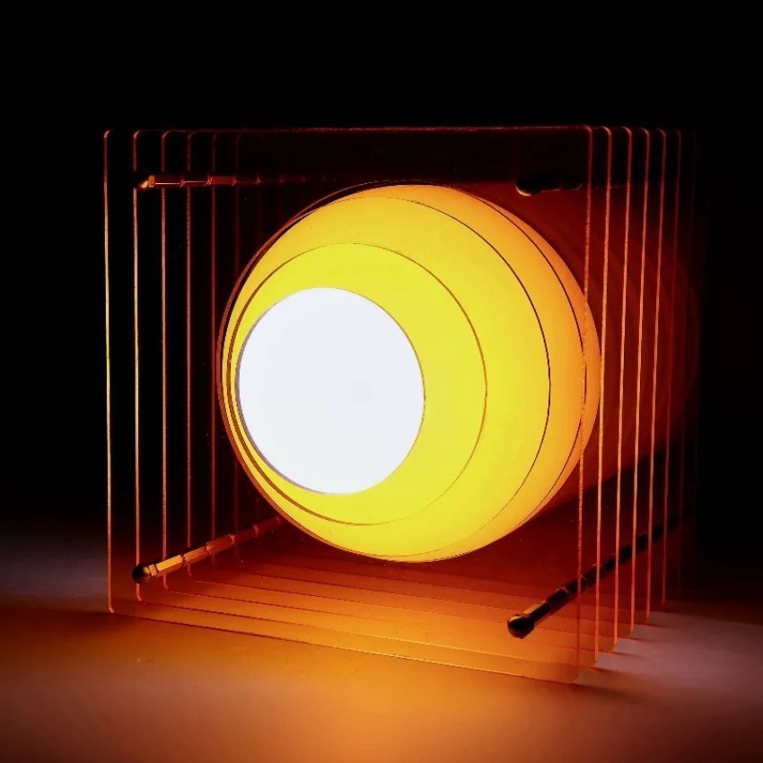 Renewable Energy Battery - Lampe lunaire en acrylique à mille