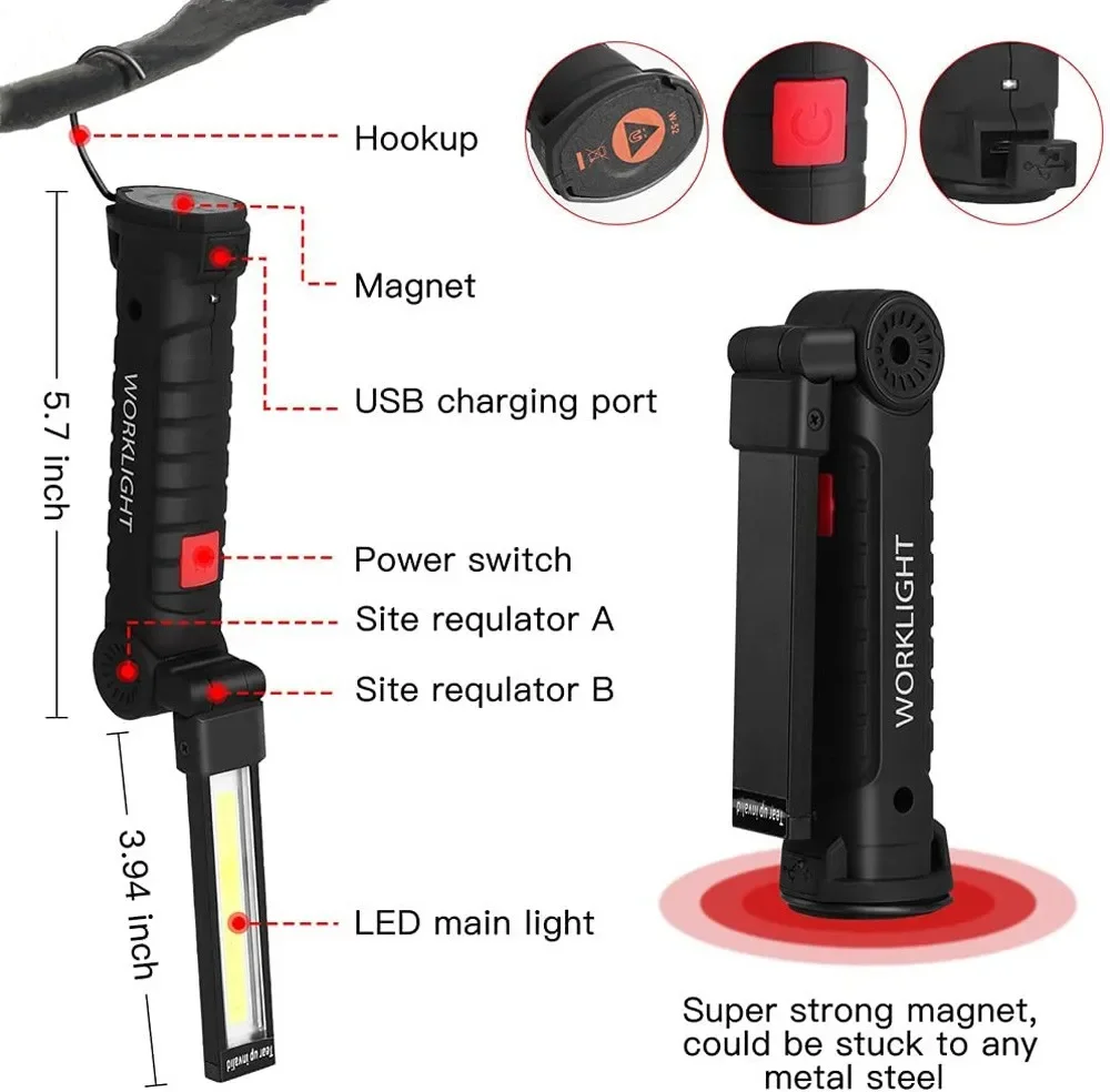 Lampe de poche LED COB Portabl - Renewable Energy Battery avis et prix