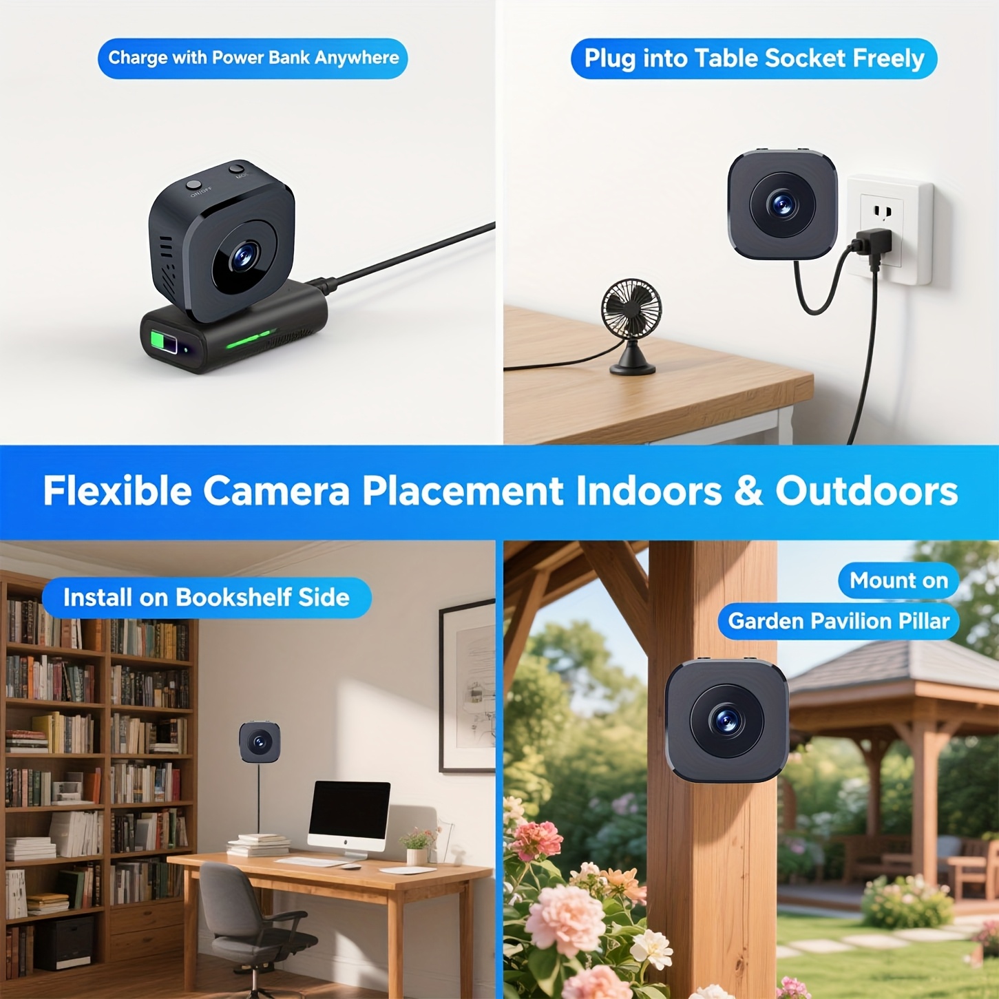 1080P HD Mini caméra WiFi sécu - Renewable Energy Battery avis et prix